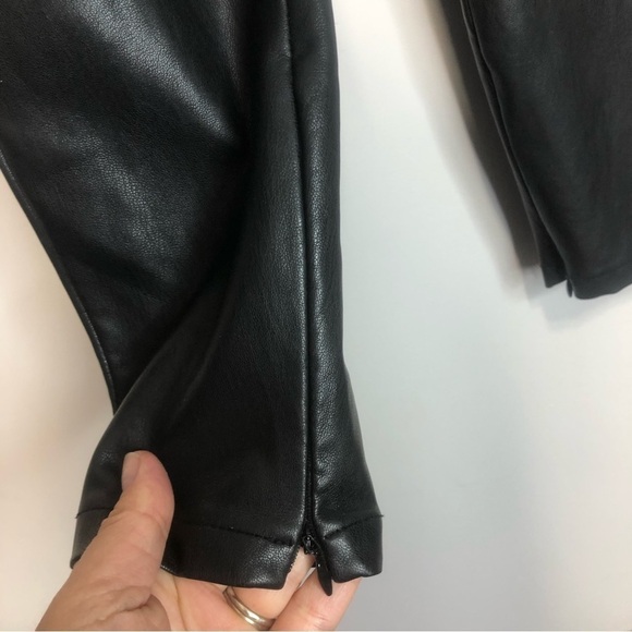 Only Faux Leather Ankle Zip Leggings, size S - Picture 4 of 11